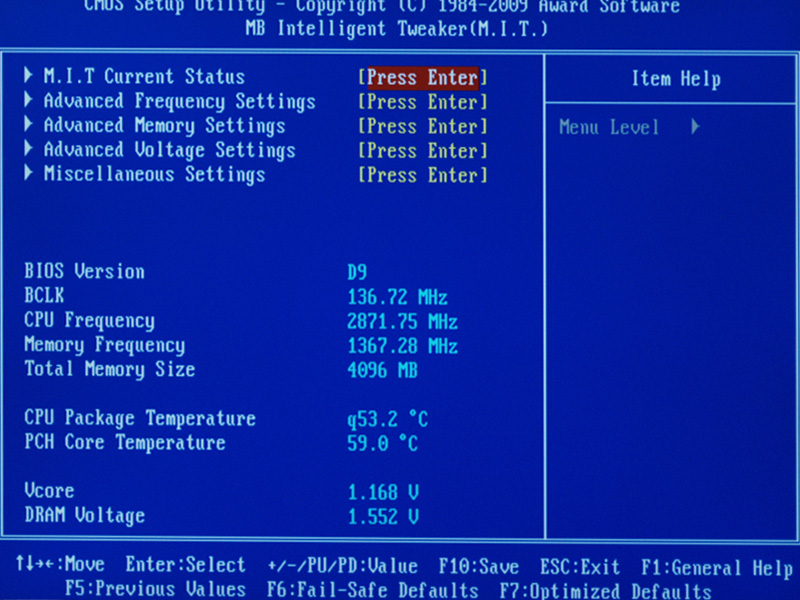 Скриншоты из BIOS по возможностям Gigabyte GA-P55-UD5