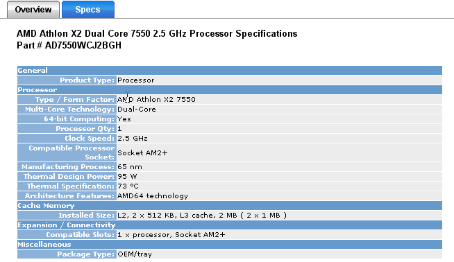 AMD 追加發售 Athlon™ X2 Dual-Core 7550-AMD,AMD,AMD